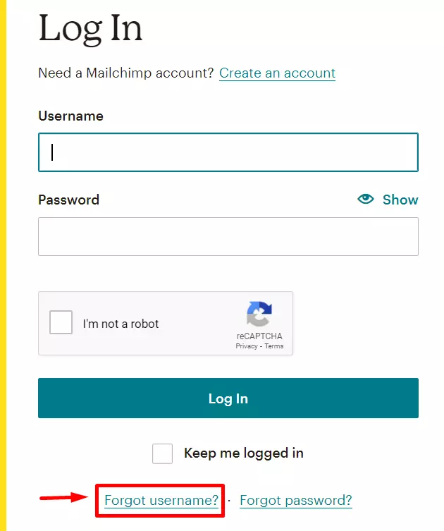 Forgot Your Mailchimp Login Username?
